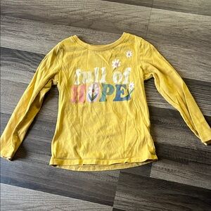 Yellow 'Full of Hope' Kids Long Sleeve Shirt